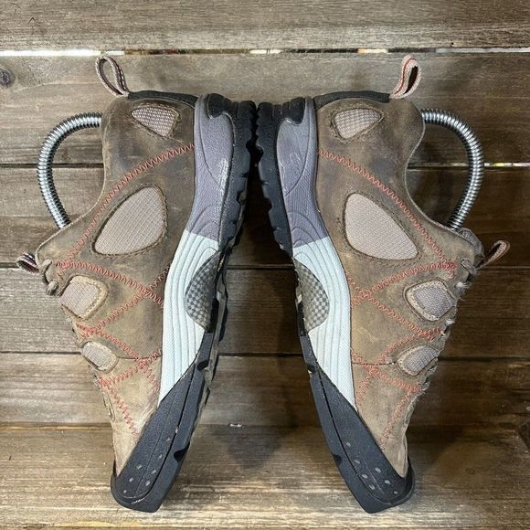 Womens Keen Genoa Peak Brown Leather Outdoor Hiking Waterproof‎ Shoes Size 7.5 M - Picture 3 of 5